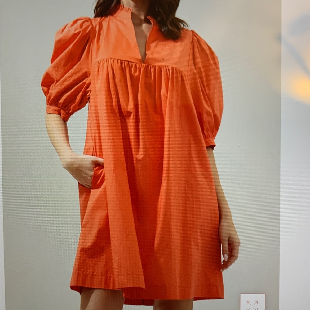 Sugar lips Julissa split neck, baby doll dress, and tomato red - Picture 3 of 3